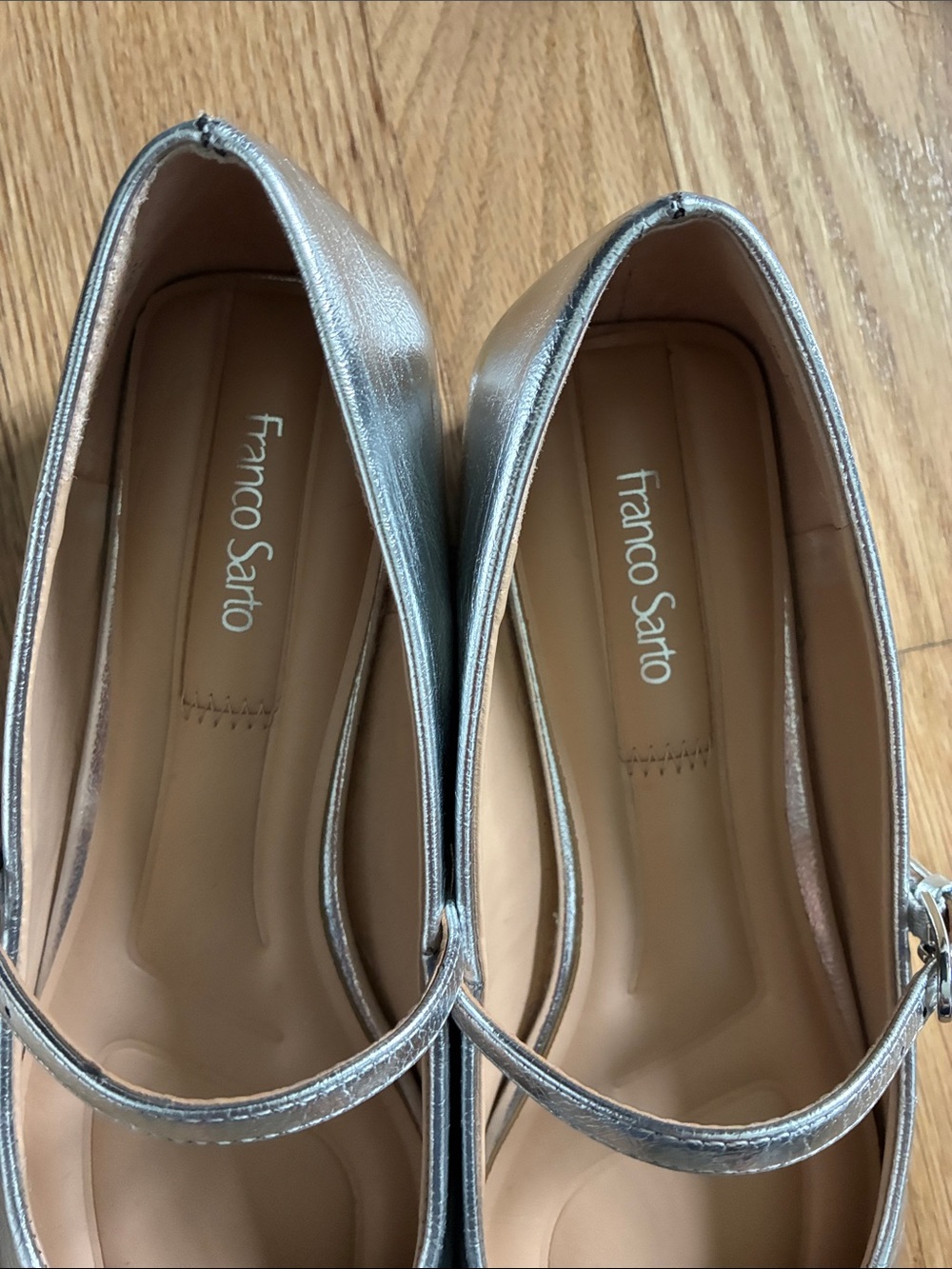 Franco Sarto Tinsley Silver Mary Jane Flats - Picture 5 of 8